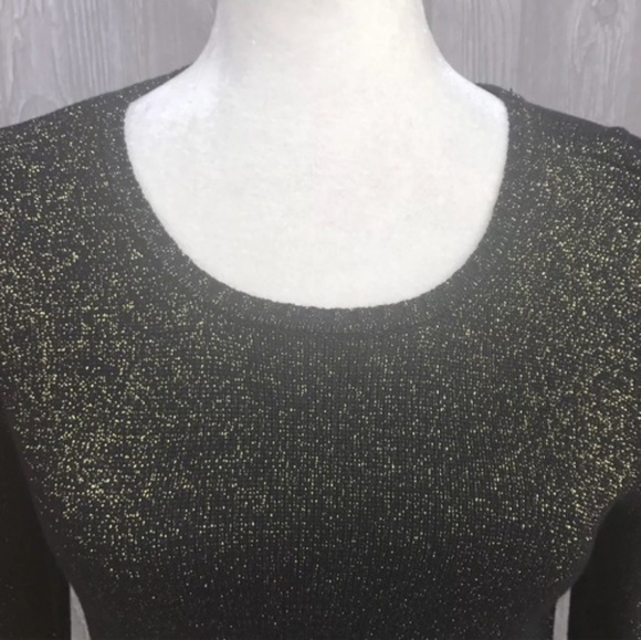 Daisy Fuentes Sweater Dress Small black/gold - Picture 5 of 6